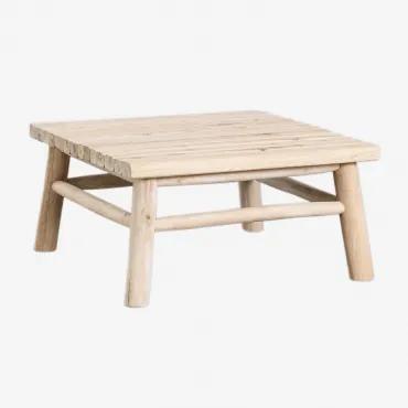 Vierkante salontafel in teakhout (80x80 cm) Narel Bruin - Sklum