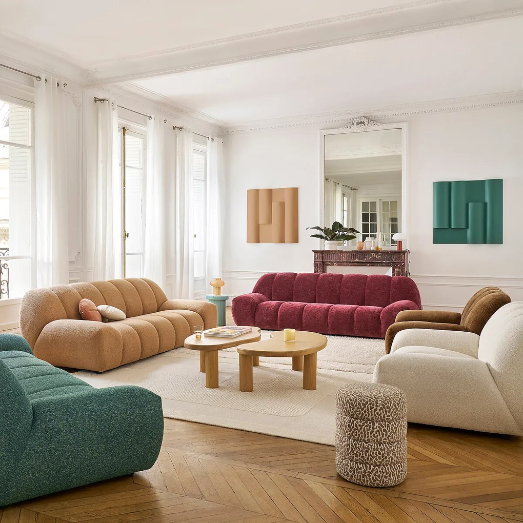 XL fauteuil, dik fluweel, Nuria