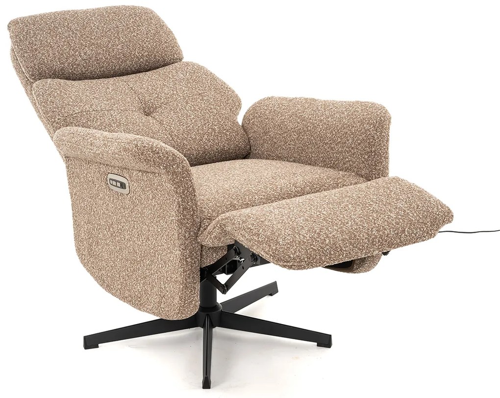 Relaxfauteuil Elektrisch Taupe Stof