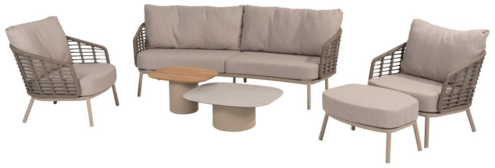 Taste by 4 Seasons Demi set van 2 salontafels cloud 50 x 60 en 70 x 80 cm  Loungetafel    antraciet weerbestendig