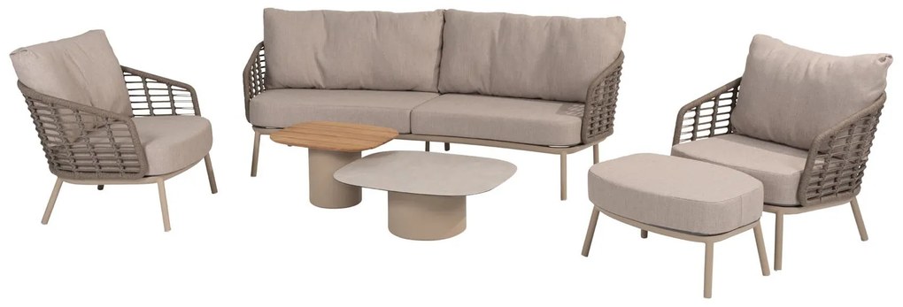 Taste by 4 Seasons Puglia loungeset latte SALE Loungeset taupe weerbestendig