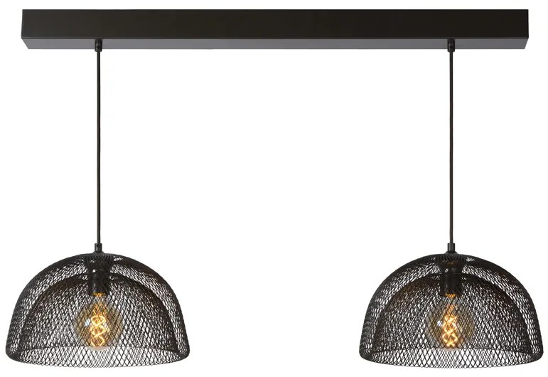 Lucide Mesh hanglamp 106cm 2x E27 zwart