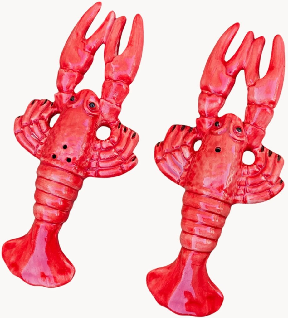 Handgeschilderde zout- en pepermolens Lobster, 2-delig