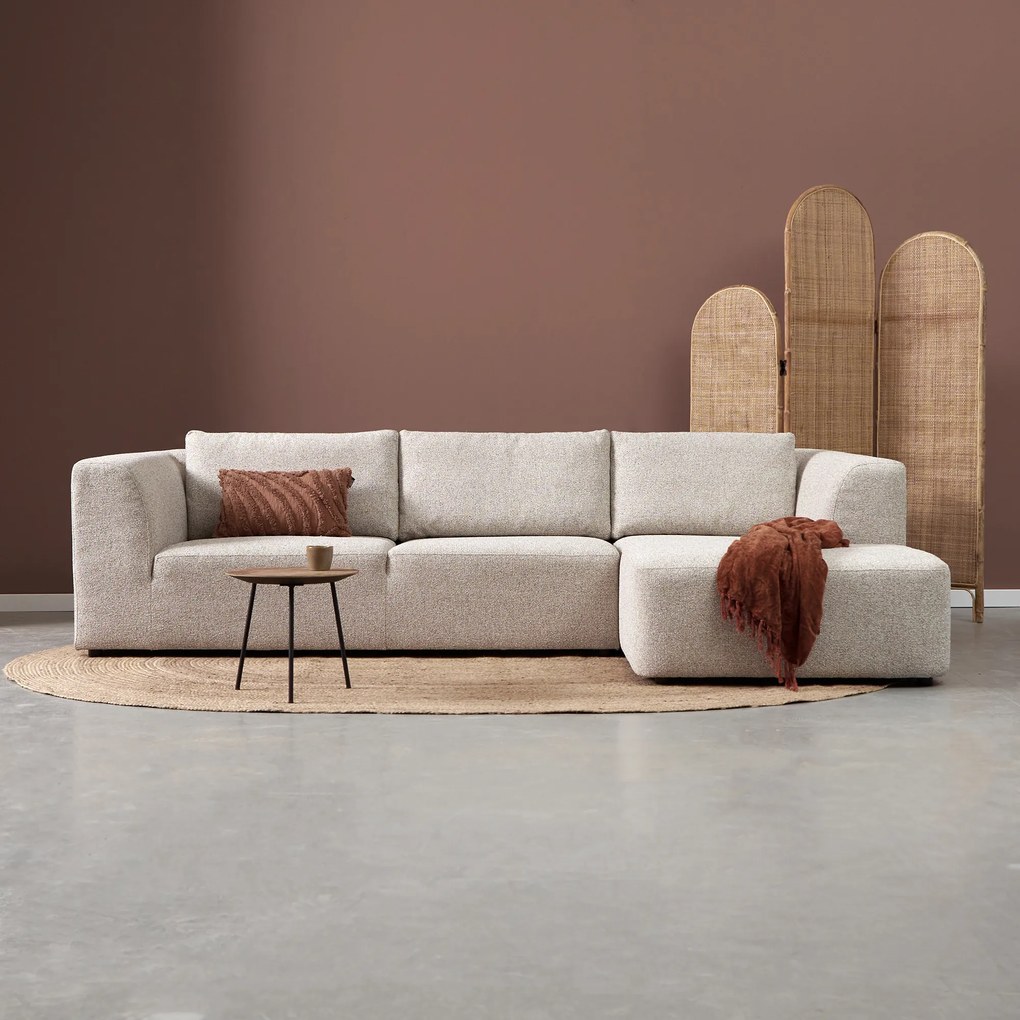 PEPP Interiors Jazz Hoekbank Met Hoge Rugleuning Beige Rechts
