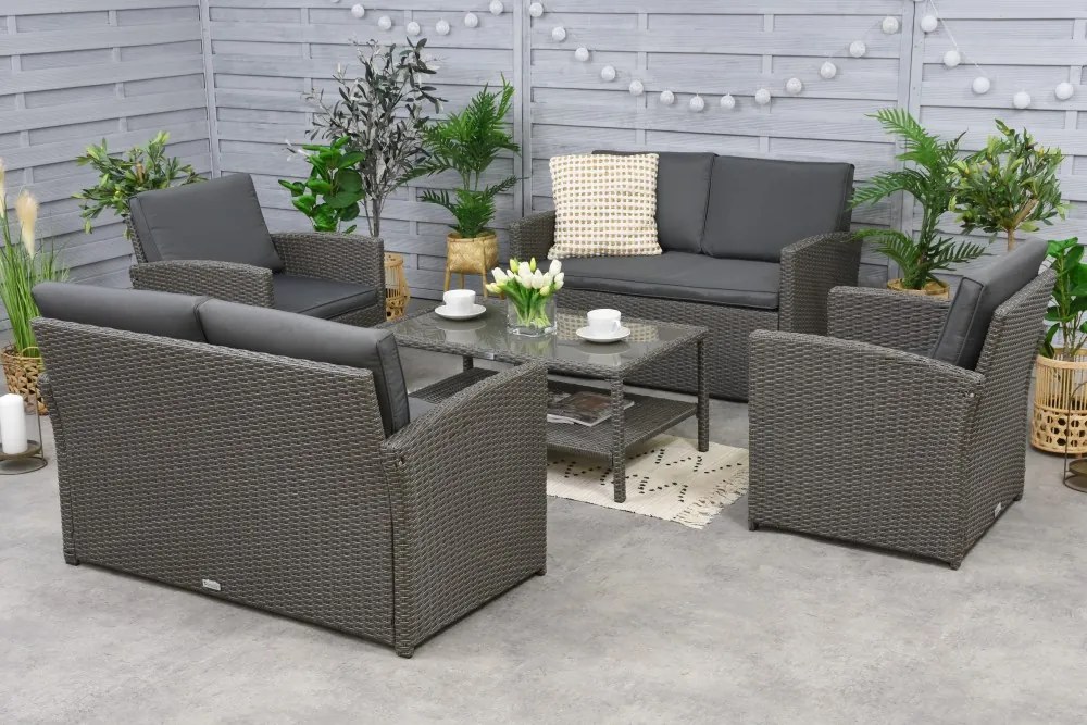 Tuinmeubelen Monaco Coffee 6 Garden Point antraciet