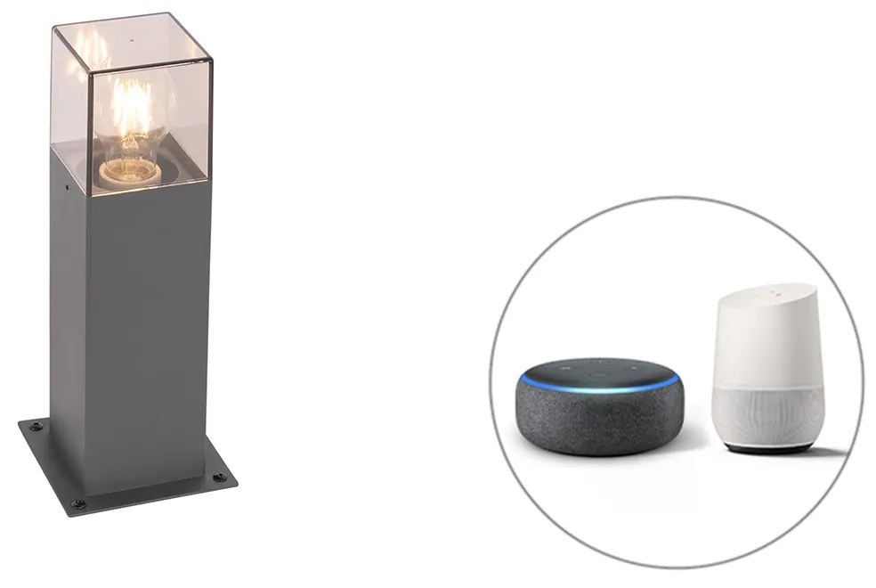 Smart industriële staande buitenlamp antraciet 30 cm incl. Wifi P45 - Denmark