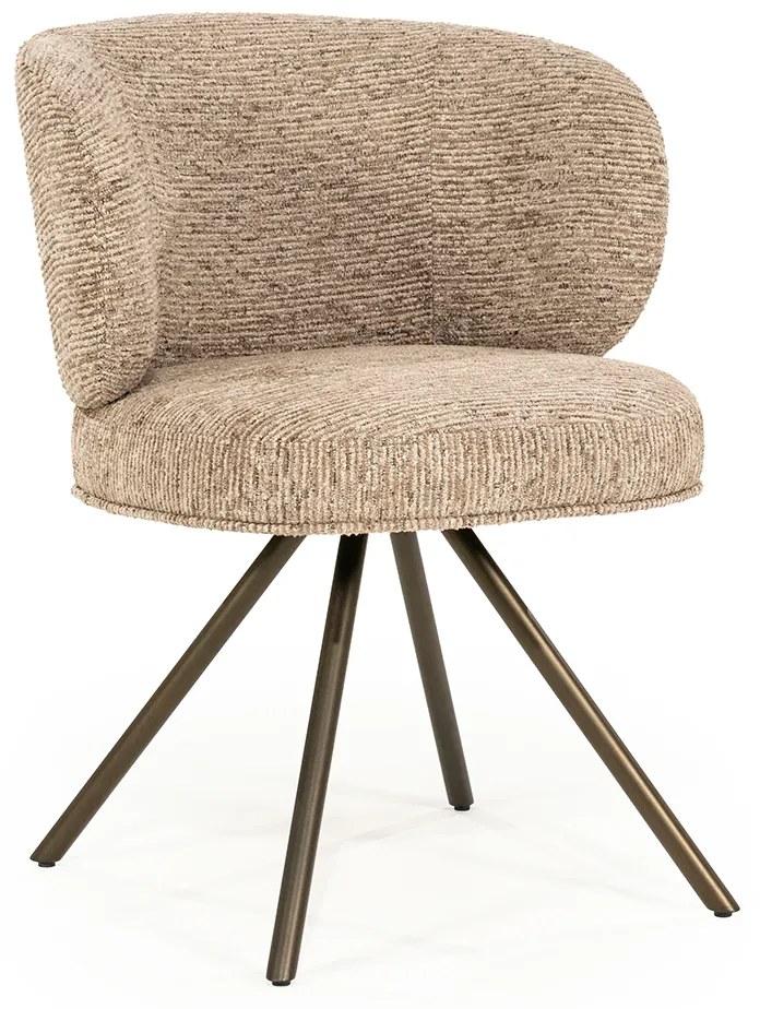Eleonora Jayson Eetstoel Brons Frame Taupe