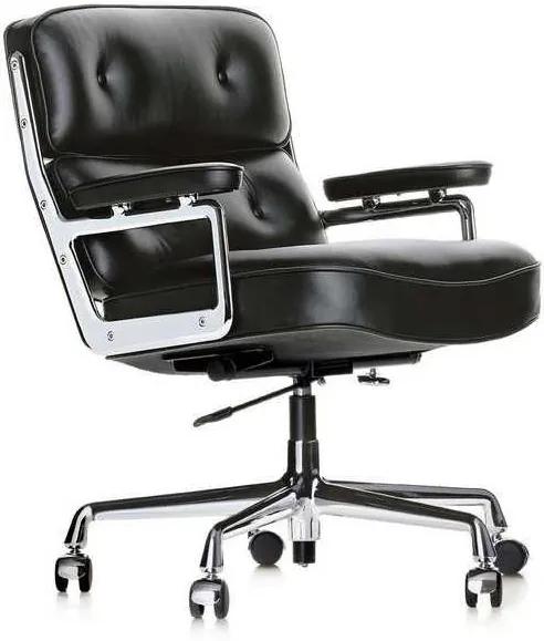 Vitra Lobby Chair ES 104 bureaustoel leer zwart