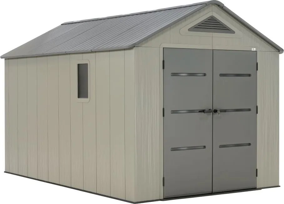 Boston kunststof gereedschapshuis 2,5 x 3,78 m CoverTech grijs