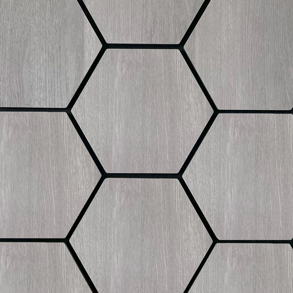 Sample   Hexagon Panel Grijs Walnoot