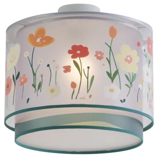 Kinder plafondlamp wit met bloemen - Harrie between Flowers