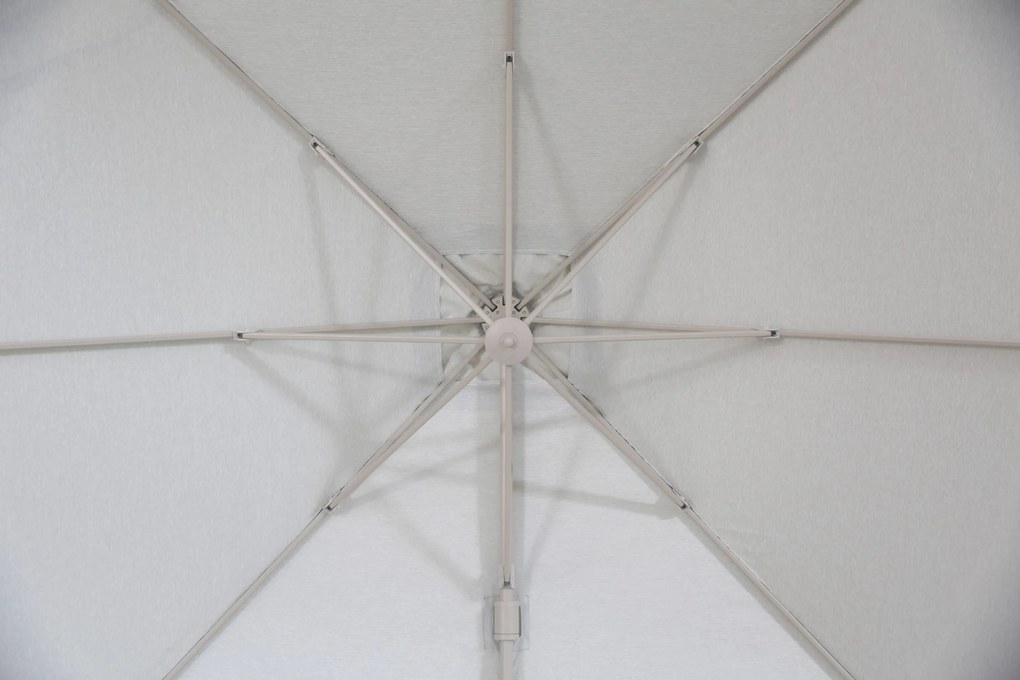 Zweefparasol 3x3m S2 Excellent (excl. voet) Taupe-naturel-bruin Camello Luna