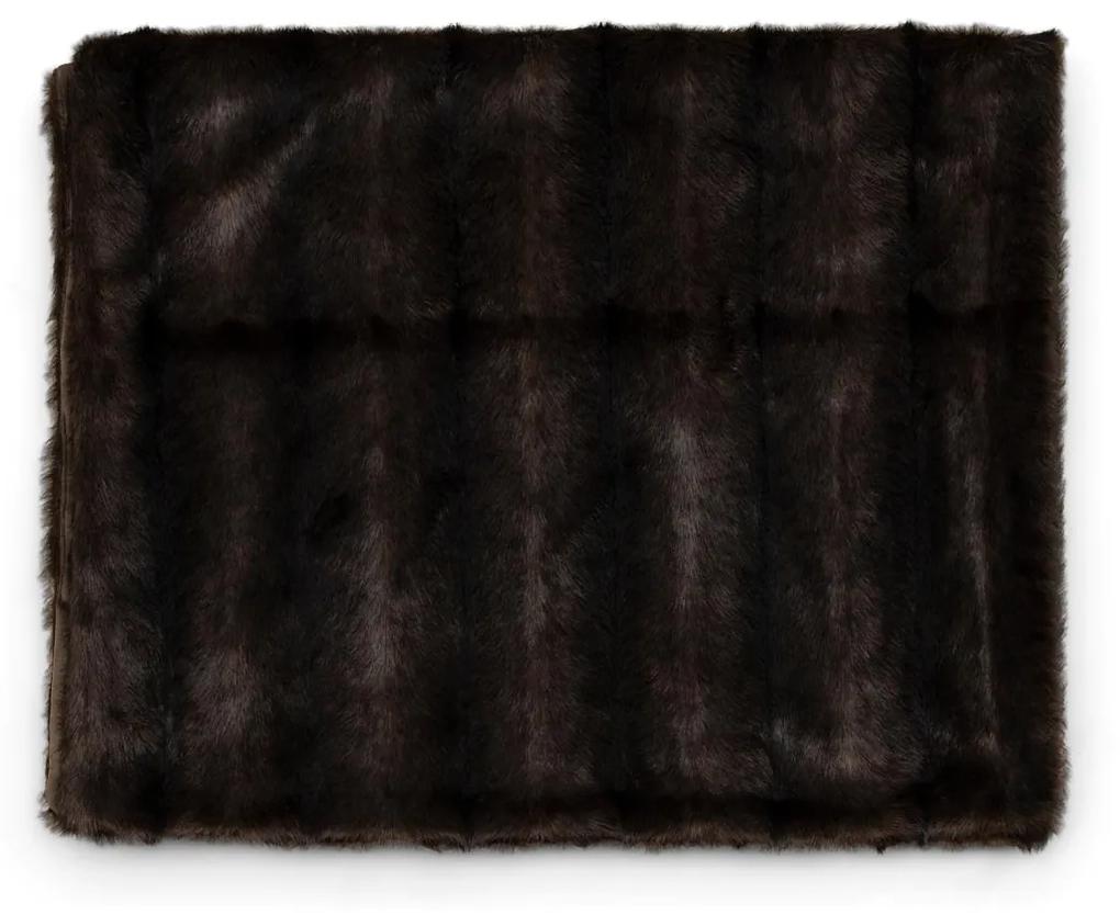 Rivièra Maison - Vintage Faux Fur Throw 170x130 - Kleur: bruin