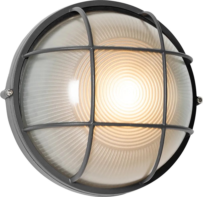 Industriële buitenwandlamp donkergrijs IP44 - Hanneke
