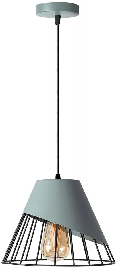 HANGLAMP GRIJS METAAL APP229-1CP