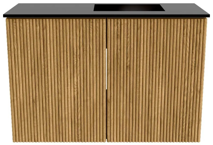 Mondiaz Joya 60cm toiletmeubel oak met wastafel faye rechts zonder kraangat urban