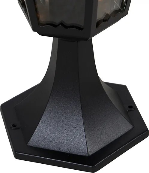 Klassieke buitenlantaarn sokkel zwart 48,6 cm IP44 - New Orleans