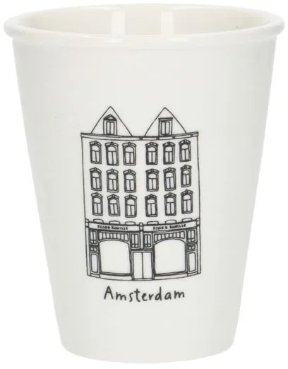 Gevel mok, Amsterdam Bilderdijk, porselein, 200 ml