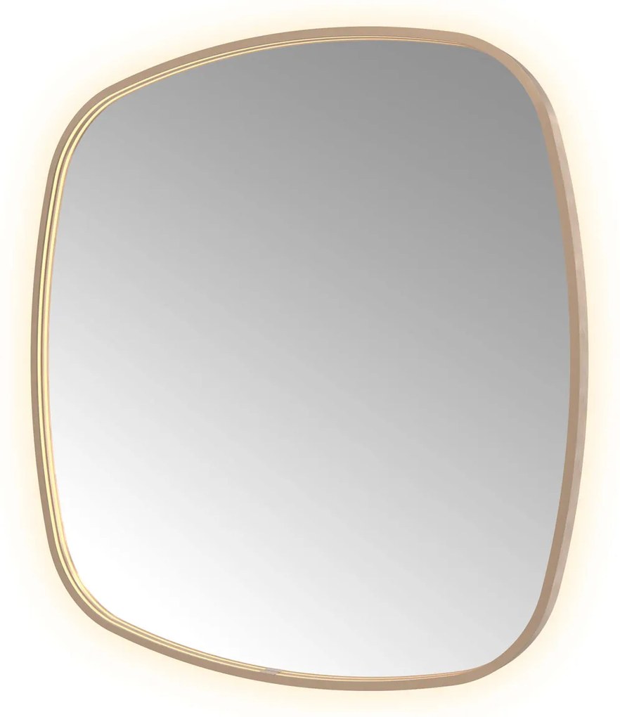 Hotbath &More Contour spiegel deens ovaal 100x100cm geborsteld koper PVD
