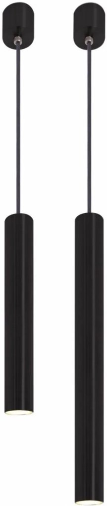 Looox Light Collection 2 badkamer hanglampen 25 en 40 cm mat zwart