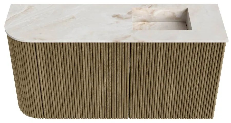 Mondiaz Joya DLux 80cm toiletmeubel ronding links dusk met wastafel faye rechts 1 kraangat frappe