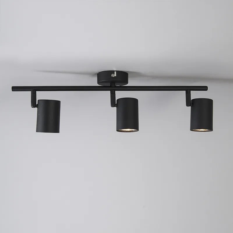 Moderne Spot / Opbouwspot / Plafondspot zwart kantelbaar 3-lichts - Jeana Modern GU10 Binnenverlichting Lamp