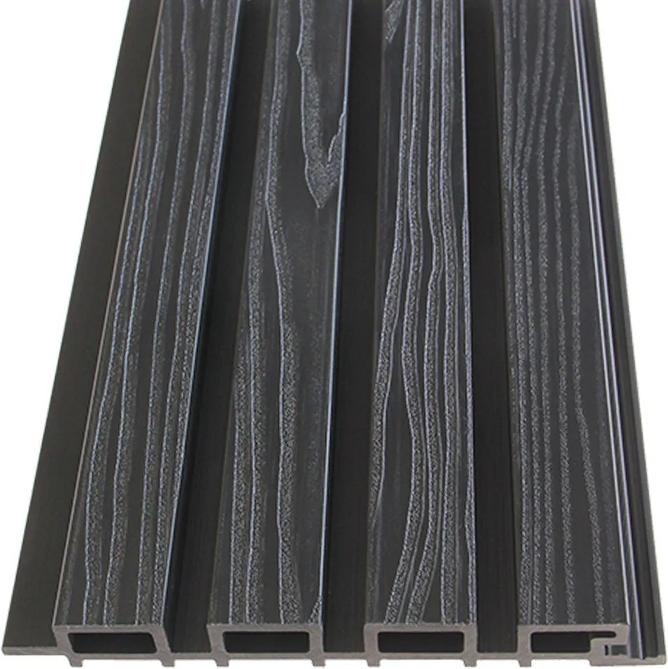 Buitenpanel Zwart 290cm | Gevelbekleding | Tuin | 3D Houtnerf