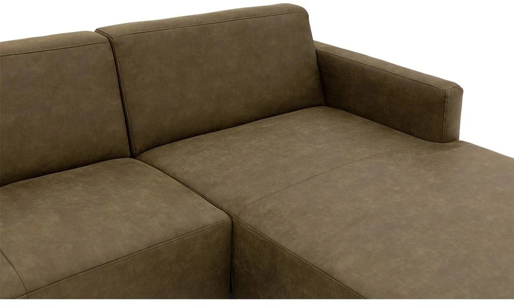 Goossens Key West groen, micro leer, 3-zits, modern design