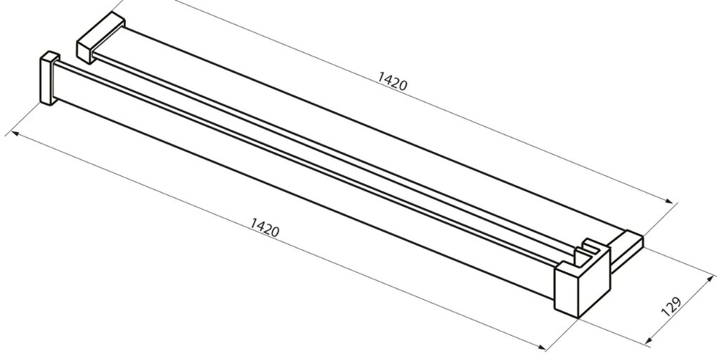 Sapho Shelf handdoekhouder en planchet voor douchewand wit mat