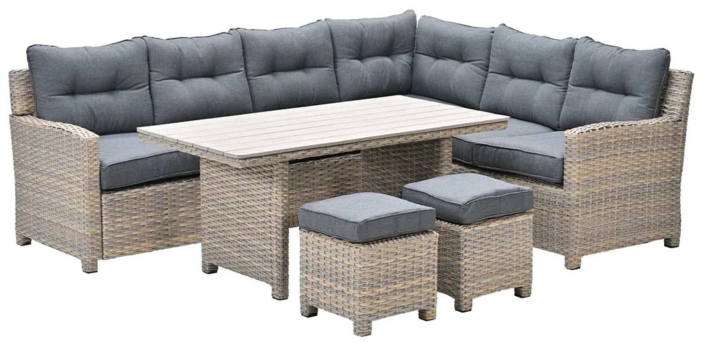 Garden Impressions Alaska lounge dining set rechts - light teak vironwood