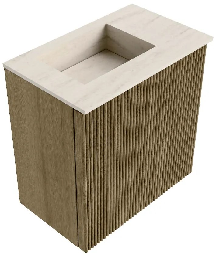 Mondiaz Joya DLux 40cm toiletmeubel dusk met wastafel faye links 1 kraangat meli