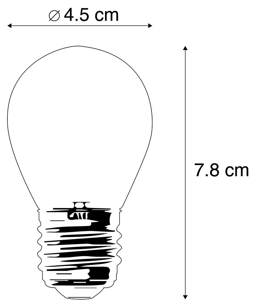 Set van 3 smart E27 dimbare LED lampen P45 4,5W 400 lm 2200-4000K