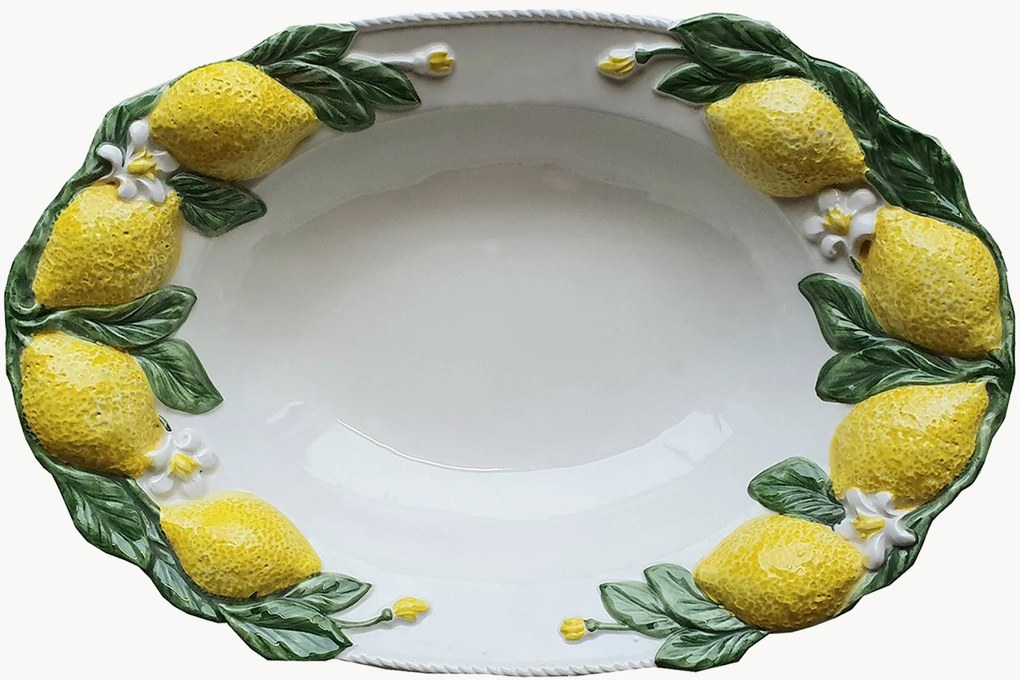 Handbeschilderde serveerplateau Lemon
