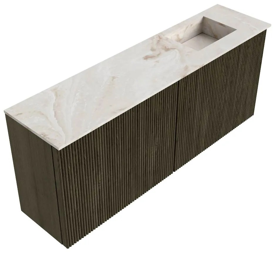 Mondiaz Joya DLux 100cm toiletmeubel shadow met wastafel faye rechts 1 kraangat frappe