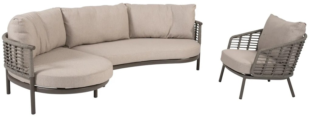 Taste by 4 Seasons Puglia chaise loungebank terre Loungebank bruin weerbestendig