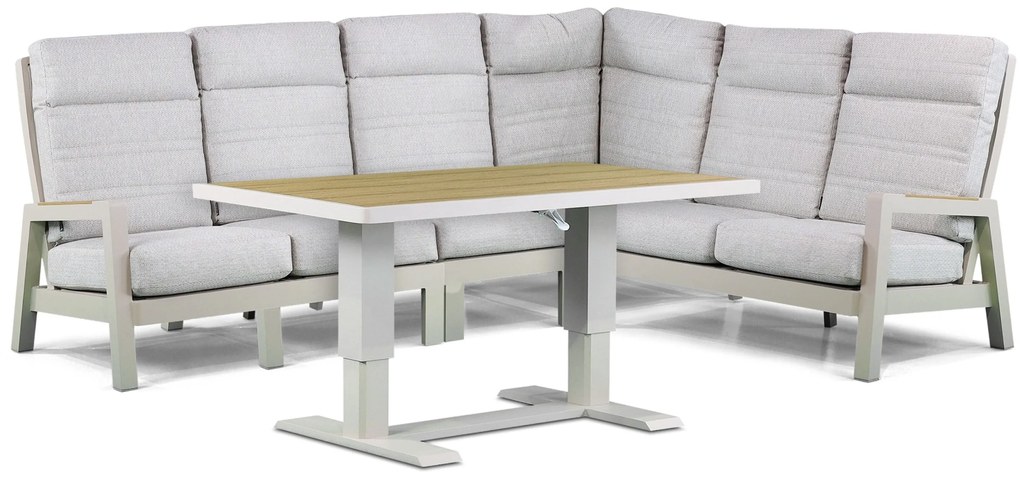 Hoek loungeset 6 personen Aluminium Taupe  Lifestyle Garden Furniture Evora