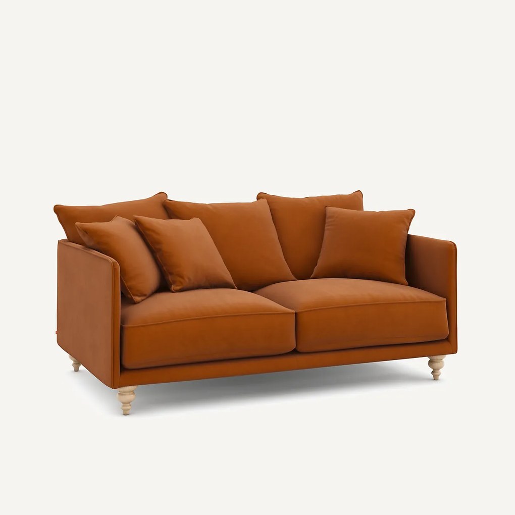 3-zits compacte zetel van linnen fluweel, LAZARE