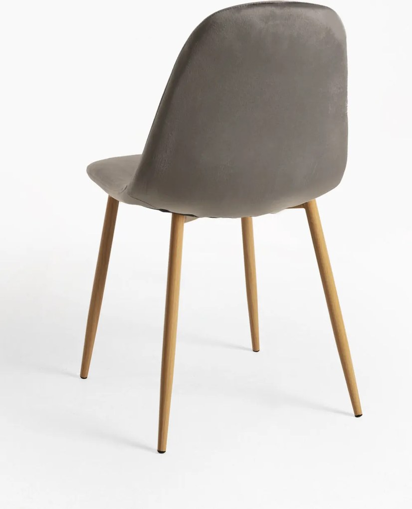 Set 4 Teok Fluwelen Stoelen