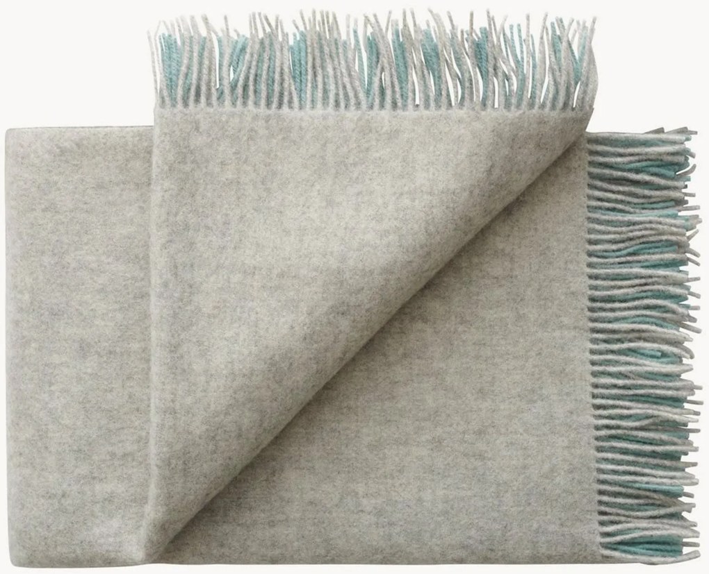 Wollen plaid Drejø met franjes