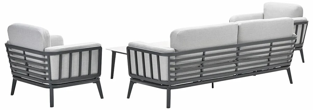 Garden Impressions Sentosa loungeset 4-delig - donker grijs