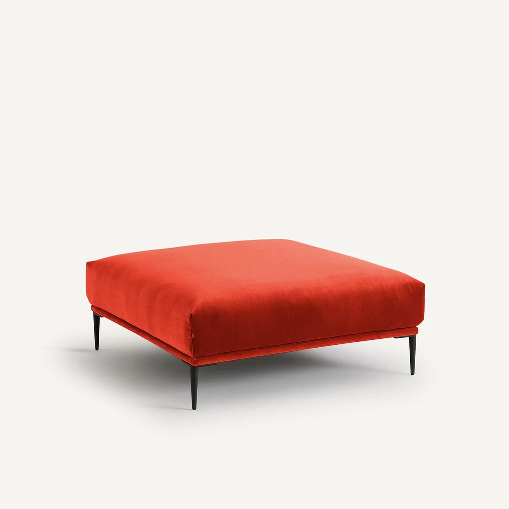 XL fluwelen poef, Oscar, ontwerp Emmanuel Gallina