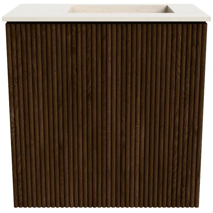 Mondiaz Joya DLux 40cm toiletmeubel walnut met wastafel faye rechts 1 kraangat meli