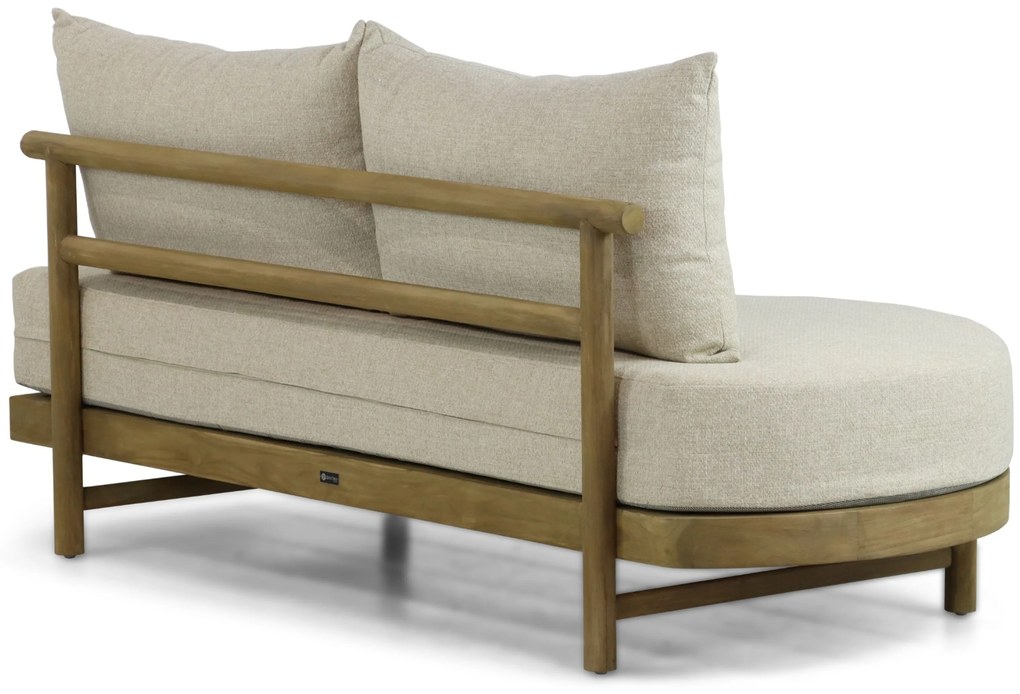 Hoek loungeset 5 personen Teak Old teak greywash Santika Furniture Santika