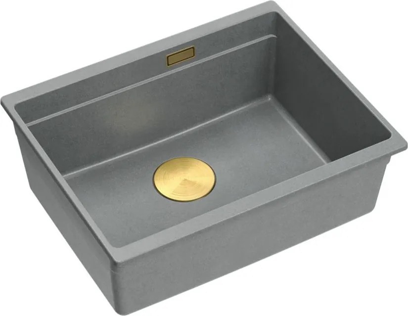 granieten spoelbak Logan 100 Grey Metallic
