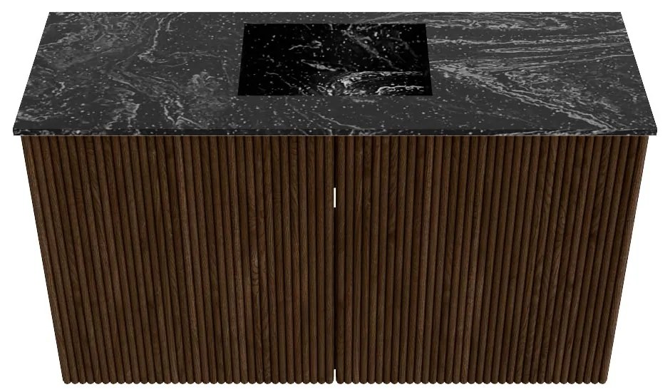 Mondiaz Joya DLux 70cm toiletmeubel walnut met wastafel faye midden zonder kraangat lava