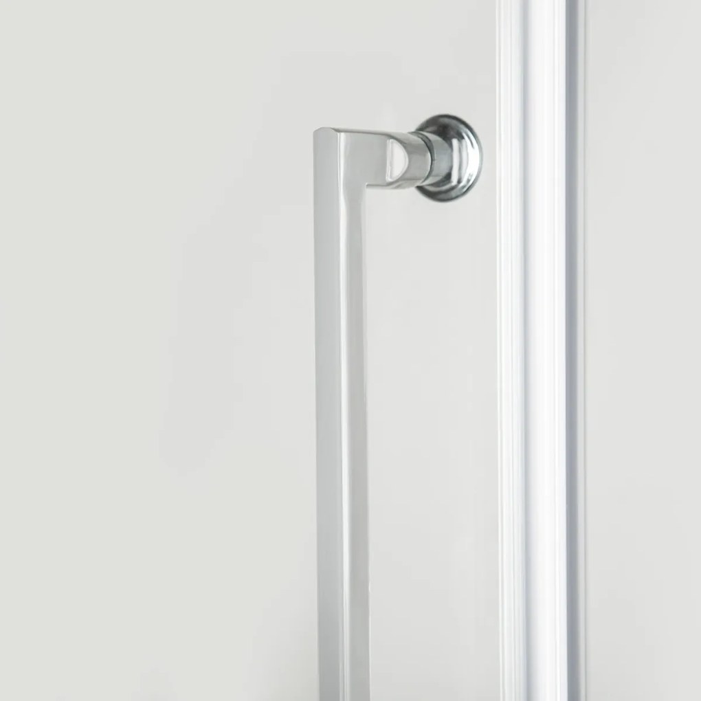 Kerra Long douche zijwand voor douchedeur chroom 80cm