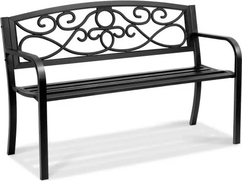 VEVOR Tuinbank Patiobank van metaal, 127 cm Parkbank Rustbank Draagvermogen 250 kg, 3-persoons tuin- en parkbank met rugleuning en armleuningen, vintage bank voor tuin, park, tuin, veranda
