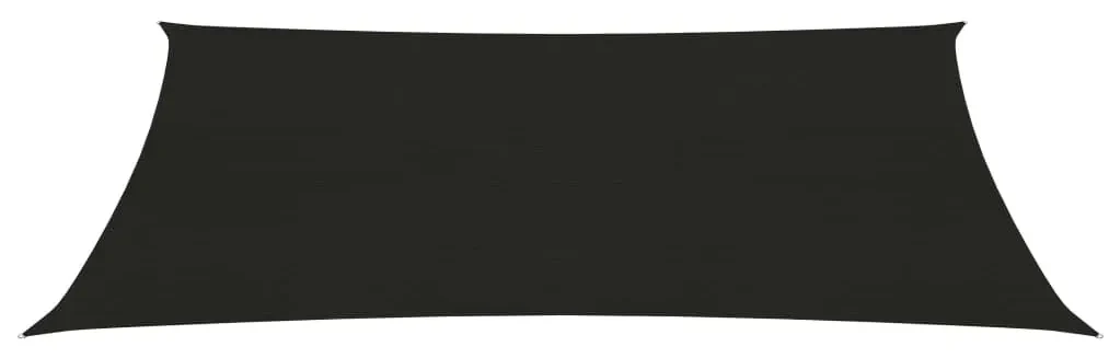 vidaXL Zonnezeil 160 g/m² 4x6 m HDPE zwart