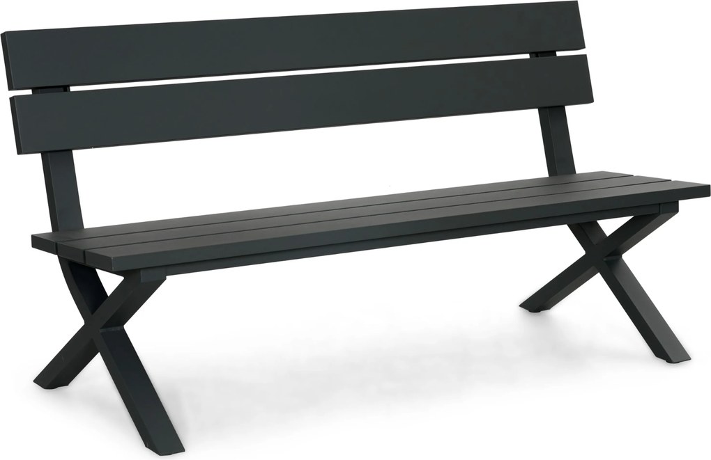 Tuinbank  aluminium 160 cm Aluminium Taupe-naturel-bruin  Presto Crosano