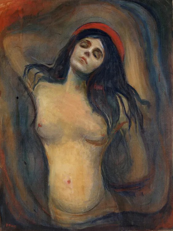 Kunstreproductie Madonna, 1895, Edvard Munch